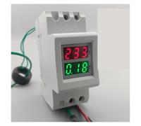 2P 36mm Din rail Dual LED display Voltage and current meter voltmeter ammeter range AC 80-300V 200-450V 0-100A AUOQKQUT(200V TO 450V)
