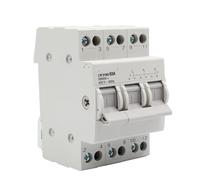 2P/3P Din Rail Dual Power Manual Transfer Switch Interlock Circuit Breaker Rail Type MTS 1Pcs(3P,32A)