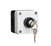 2P/3P Two/Three Position With Key 10A Rotary Button Box Switch Waterproof Industrial Control Power NO NC(1NO 1NC,3 Position)