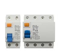2P 4P 10/30/100/300mA Type AC Electromagnetic Residual Current Circuit Breaker Differential Breaker Switch IINKUEYK(10mA,4P 40A)