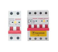 2P 4P 230V RCBO MCB 30mA Residual Current Circuit Breaker With Over And Leakage Protection 6-63A YCB6HLN-63 1Pcs(25A)