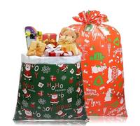 2P 56×36 inch Extra Large Christmas Bags Jumbo Christmas Sacks with Gift Tag,Red Snowman Gift Wrapping Bag Reusable Oversized Xmas Present Storage Bags Giant Gifts Bag for Winter Holiday Party Favors