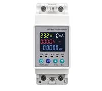 2P 63A 110V 220V Smart Life Switch Breaker Timer With Voltage Current 1pcs(NO WIFI TOMPD-63S)