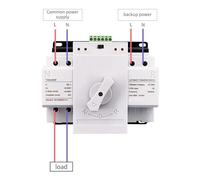 2P 63A 230V MCB Type Dual Power Automatic Transfer Switch ATS 1Pcs(2 input 1 output)
