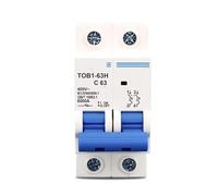 2P AC MCB TOB1-63 C Type 230/400V~ 50HZ/60HZ Mini Circuit Breaker 6A 10A 16A 20A 25A 32A 40A 50A 63A 1Pcs(2P 25A)
