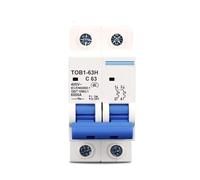 2P AC MCB TOB1-63 C Type 230/400V~ 50HZ/60HZ Mini Circuit Breaker 6A-63A 1Pcs(2P 50A)