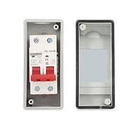 2P Circuit Breaker, PA66 Housing IP65 Waterproof DC 1000V 20A Transparent Cover Disconnect Switch Box for Solar Off Grid System Automatic switch