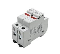 2P DIN rail solar photovoltaic DC fuse holder with indicator light, suitable for 10 * 38mm DC photovoltaic fuse chain(32A,EAPV-32L-2P)