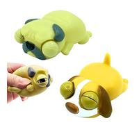 2P Popping Out it Eyes Squishy Squeeze Toy,Funny Beagle Dog Pinch Toy Stress Relief Toys,Squeeze Animals Toys Novelty Fidget HandToys for Christmas Stocking Fillers Kids Adults Autistic Birthday Gift