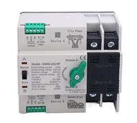 2P Power Transfer Switch, 125A Double Power Automatic Transfer Switch, Quick Switching with Silver Contacts for Generator, Main Power Anomalies, Backup Power Supply
