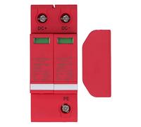 2P Protector, DC PV Protective Arrester Device, Overvoltage Protection for Power Distribution Box with 100KA DC1000V, 35mm Rail Installation for Home and Industrial Use