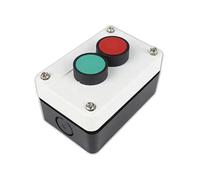 2P Push Button Switch ON-OFF Red Green Momentary Electrical Start Stop electronic starter Control Box 2 Position IDGTTLDF(Blank)