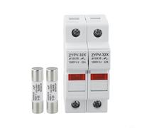 2P Solar PV Fuse Holder with LED Indicator, 1000V DC 10x38mm DIN Rail Mount, Compatible with 16A 20A 25A 30A Fuses, High Breaking Capacity(20A)