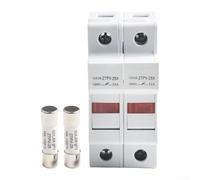 2P Solar PV Fuse Holder with LED Indicator, DC 1000V 15A-32A 10x38mm DIN Rail Mount, High Breaking Capacity for Overcurrent Protection in Industrial(15A)