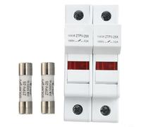 2P Solar PV Fuse Holder with LED Indicator, DC 1000V Rated for 10x38mm 16A-30A Fuses, DIN Rail Mount, High Breaking Capacity 33kA DC, IEC 60269-6 & EN 60947-3(25A)