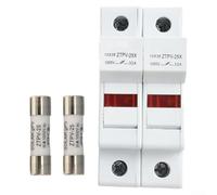 2P Solar PV Fuse Holder with LED Indicator, DC 1000V Rated for 10x38mm 16A-30A Fuses, DIN Rail Mount, High Breaking Capacity 33kA DC, IEC 60269-6 & EN 60947-3(30A)