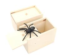 2p Spider in a Box Prank,Spider Scare Prank Box,Handmade Prank Pop Out Scare Spider,Wooden Prank Spider Hidden In Scarebox Toy,Fake Spiders Joking Box,Surprise Joke Prank Gift for Kids Adult Halloween