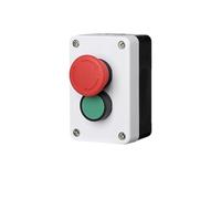 2P Two Position 10A Emergency Stop Reset Green Push Button Box Switch Industrial Control Power NO NC IDGTTLDF