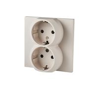 2P Waterproof Wall Socket Black 250V 16A No Frame Free Combination with Various Designs