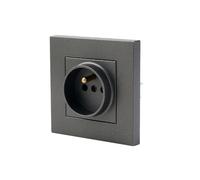 2P Waterproof Wall Socket Grey 250V 16A No Frame Free Combination with Various Designs