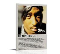 2Pac Greatest HitsPainting Art Poster Canvas Art Wall Decoration Home Bedroom Aesthetics Painter Living Deco Strong Wall Painting Room DecoratedFrame-style12x18inch(30x45cm)