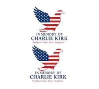 2PAC Justice for Charlie Kirk Stickers,Freedom,RIP Charlie Kirk Bumper Sticker,in Memory of CharlieKirk,Pray Justice Assassination Shooting Hero Freedom Merch Stickers Car Truck Laptop Vinyl Decal