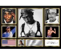 2Pac Signed Autograph Photograph Display - Perfect for Hip Hop Fans, A3 Poster Print (420x297mm) - Limited Edition Autograph Fan Gift - Collectible Memorabilia Merchandise