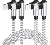 2Pack 10FT USB C to Lightning Cable Apple MFi Certified, Long iPhone Fast Charging Cord 90 Degree, Nylon Braided Type C Lightning Cable Compatible with iPhone 14/13/12/11 Pro Max Xr Xs iPad and More