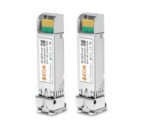 2Pack 10GBase-LR SFP+ Transceiver, 10G Dual LC Single Mode Module for Cisco SFP-10G-LR, Meraki MA-SFP-10GB-LR, Ubiquiti UF-SM-10G, Mikrotik, D-Link, Supermicro and More (DDM, 1310nm, 20km)