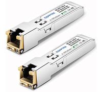 2Pack 10GBASE-T SFP+ to RJ45 Copper Module, 10Gb SFP Mini-GBIC Transceiver for Cisco SFP-10G-T-S, Ubiquiti UF-RJ45-10G, Netgear, Mikrotik, D-Link, Supermicro, CAT6A/CAT7, up to 100FT(30M)