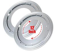 2Pack 12inch Lazy Susan Hardware, 5/16” Thick Turntable Bearings, 1000lbs Rotating Bearing Plate Heavy Duty for Rotating Table, Book Case, Serving Tray,DVD Tower, Corner Shelves, Shoe Rack