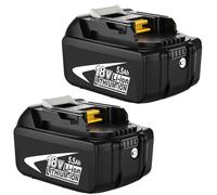 2Pack 18V 5.5Ah Replacement for Makita 18V Battery BL1850B BL1840B BL1830B BL1820B BL1815B BL1840 BL1820 BL1835 BL1845 BL1850 194205-3 LXT-400 with LED Tool Battery
