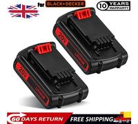 2Pack 18V For Black+Decker Li-ion Battery LBXR20 BL1518 LCS1620 LBX20 3.8AH NEW