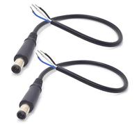 2Pack 1FT 7.4x5.0mm DC 3 Wire Power Pigtail Cable for HP Dell Laptop Repair | 7.4mm x 5.0mm Male Plug, 0.3M 3 Wire Bare Open End Cable, Power Adapter Cord for HP DELL 19V Charger, Power Supply DIY Repair