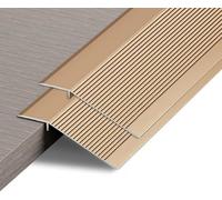 2Pack 1M Aluminum Floor Transition Strip Door Bar,Floor Bar for Doorways Threshold Ramp Tile Laminate Planks,Bridge The Height is 30mm(Copper Gold,10cm)