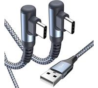 2Pack 1M USB C Right Angle 90 Degree 3.1A Fast Charger Cable Compatible for iPhone 17 air 16 15 Plus Pro Max, Samsung Flip/Fold 7 6 5 S26 S25 S24 S20 S21 S22 S23 A16/15/14 A35/A34 A56/55/54, Pixel