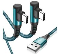 2Pack 1M USB C Right Angle Samsung 90 Degree 3.1A Fast Charger Cable Braided Compatible for Flip/Fold z3 S10 S8 S20 S21 S22 A02s A03s A12/13 A21s/22/20 A32 A52s A70/72 Note 20/10,Google Pixel,Oneplus