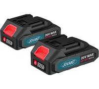 2Pack 2.0 Ah 20V MAX Battery, Compatible with the 2 * 2.0 Ah Lithium Ion Battery Replacement for Jovant Chainsaw & Nail Gun