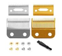 2pack 2 Hole Adjustable Hair Trimmer Parts Gold Silver Blades,Compatible for Wahl, 5 Star Series Cordless, Magic Clip Clipper