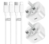 2Pack 20W USB C Charger and USB C to Lightning Cable 2M Apple MFi Certified | iPhone Charger Fast Charge USBC Plug with Charging Lead for iPhone 14 Pro Max/14 Plus/13/12 Mini/11/XS/XR/X/SE/8, iPad