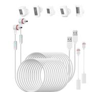 2Pack 24.9ft/7.6m USB power charging cable with Type-C Adapter Cable and LED alert light, Compatible with Ring Camera (Spotlight Cam, Stick Up Cam/Pro, Spotlight Cam Plus, Spotlight Cam Pro) (2)