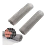 2Pack 25 Mesh 304 Stainless Steel Woven Wire Mesh Never Rust, Hard and Heat Resisting Metal Mesh Sheet Great for Home, Kitchen, Garden, Airbrick - 47.2x11.8 Inch