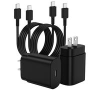 2Pack 25W USB C Charger for Samsung Galaxy S24 Ultra, Fast Charging Type C Block with 6FT C to C Cord for Galaxy Tab S9 S8 S23 S22 Ultra S21 Note 10 Plus 20