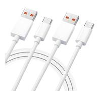 2Pack 2M USB C Charge Turbo Cable for 14 13 Lite/13/13 Pro/12T/12 12X/11T Mi 10 10T, Type C Charger Cable, Fast Charging 6A Turbo Hyper Charging, for Redmi note 14 13 pro 12 11 for POCO X7 F7