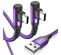 2Pack 2M USB C Right Angle Samsung 90 Degree 3.1A Fast Charger Cable Braided Compatible for Flip/Fold z3 S10 S8 S20 S21 S22 A02s A03s A12/13 A21s/22/20 A32 A52s A70/72 Note 20/10,Google Pixel,Oneplus