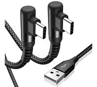 2Pack 2M USB C Right Angle Samsung 90 Degree 3.1A Fast Charger Cable Braided Compatible for Flip/Fold z3 S10 S8 S20 S21 S22 A02s A03s A12/13 A21s/22/20 A32 A52s A70/72 Note 20/10,Google Pixel,Oneplus