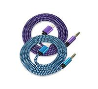 [2Pack/3.3ft] Lightning to 3.5mm iPhone Aux Cord, [Apple Mfi Certified] iPhone Aux Audio Cable for Car Home Stereo Speaker Headphone Compatible with iPhone 14 13 12 11 Pro Max Mini XR XS 8 iPad iPod