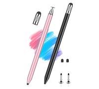 2Pack 3 IN1 AMZ Tablet Pen for Fire HD 10 Stylus, Fire Max 11 Pen, Fire Tablet Stylus Pen for Fire Kids&Kids Pro, Touch Screen Stylus with 6*Tips (3IN1-Black+Rosegold)