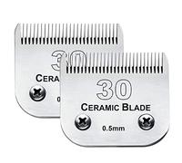 2Pack 30 Blade Dog Grooming Clipper Blades Compatible with Andis/Wahl/Oster Dog Clippers,Detachable Stainless Steel Blade,Size-30, 1/50-Inch Cut Length (64260)