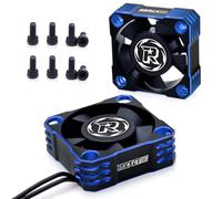 2Pack 30mm Motor Cooling Fan,28000RPM ESC Cooling Fan,Rc Heatsink for 1/8 1/10 1/12 RC Car 540 550 Brushless Motor (Blue)